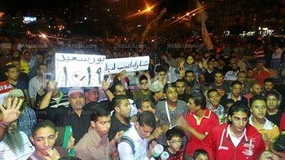 وقفة احتجاجية أمام مسجد الحرمين ببورسعيد دعما للشرعية