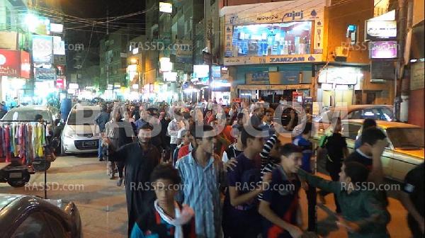 تظاهرة ليلية تجوب شوارع الفيوم تنديدًا بالانقلاب