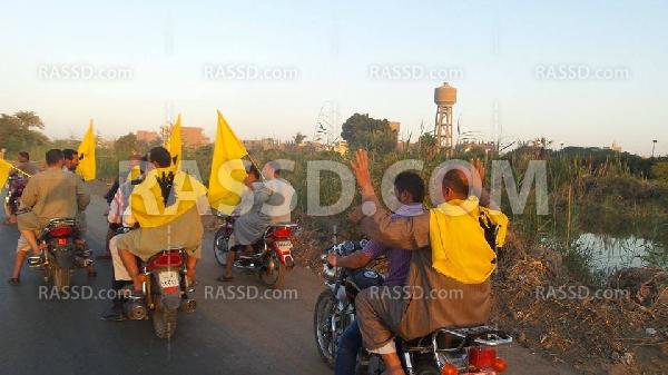صور| بالدراجات البخارية.. المنيا تندد بحكم العسكر