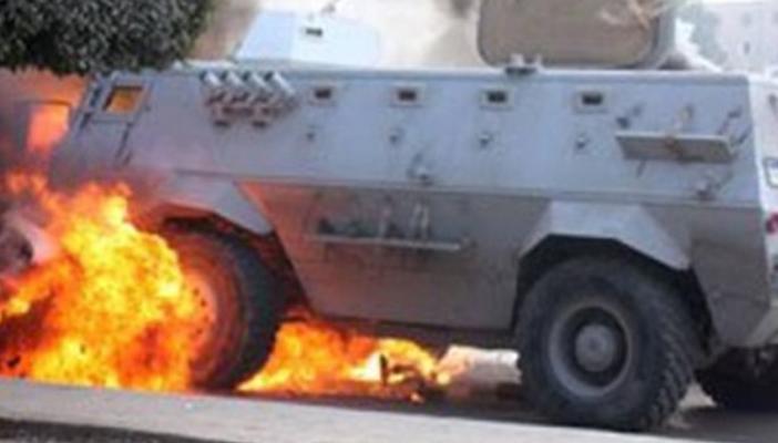 إصابة 5 عناصر أمنية إثر انفجار عبوة ناسفة بالعريش