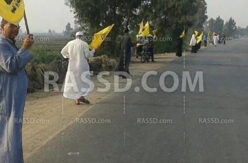 سلسلة بشرية في الرياض بكفر الشيخ بداية أسبوع “العسكر يبيع سيناء”