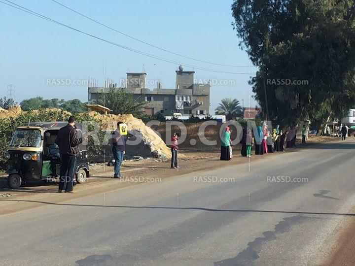 سلسلة بشرية صباحية بطريق سمنود المنصورة