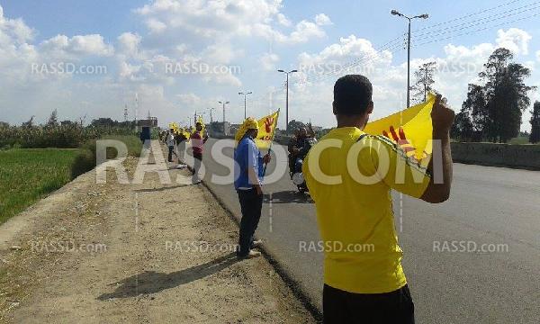 صور| حرق علم الصهاينة في سلسلة بشرية بـ”البحيرة”