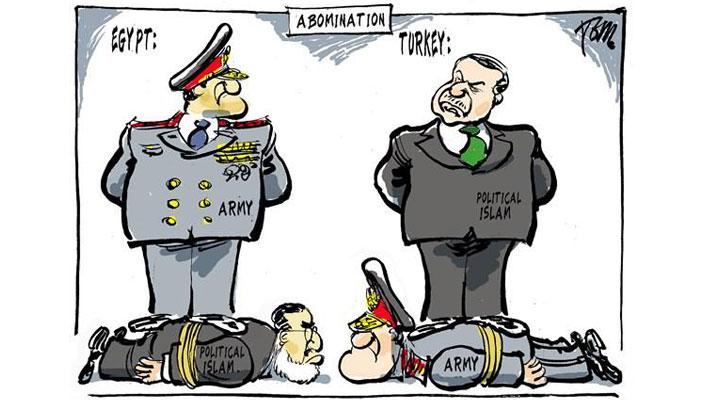 كاريكاتير.. الإسلام السياسي في تركيا يستمر في انتصاراته