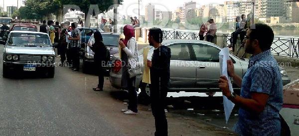 الدقهلية:سلسلة بشرية تنديا بالاعتقالات العشوائية للطلاب