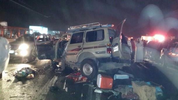 عاجل| مصرع وإصابة 13 بحادث تصادم ببني سويف