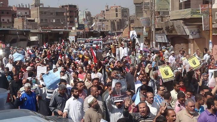 مسيرة حاشدة بالعمرانية تنديدًا على اعتقال معارضي الانقلاب