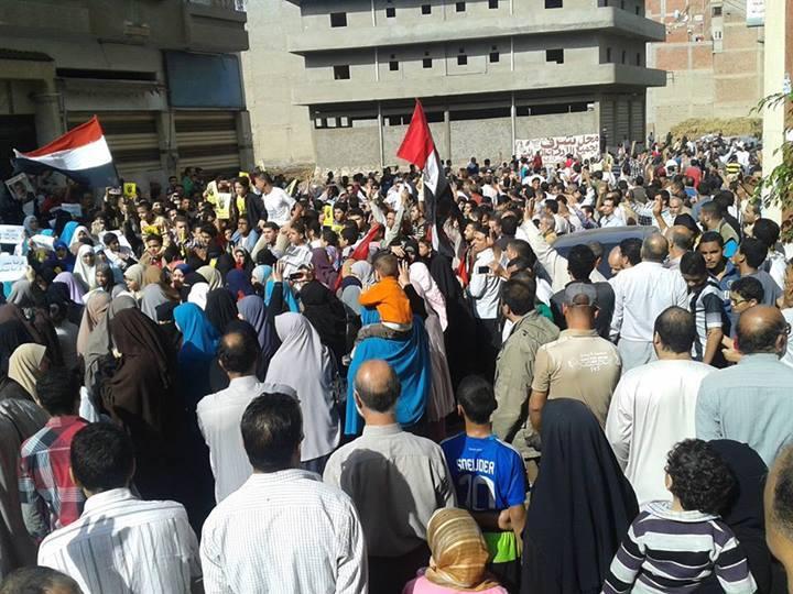 البلطجية وقوات الأمن تفض مسيرة لرافضي الانقلاب بطلخا