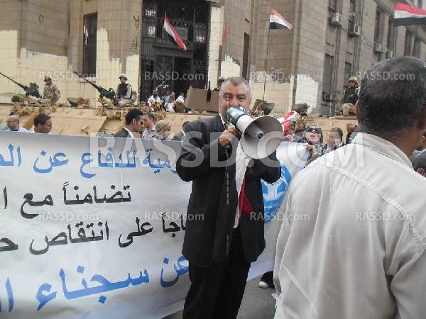 وقفة أمام  دار القضاء تلبية لدعوة التحالف للإفراج عن المعتقلين