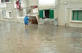 غرق شوارع حي الزهور في بورسعيد بعد انفجار ماسورة مياه