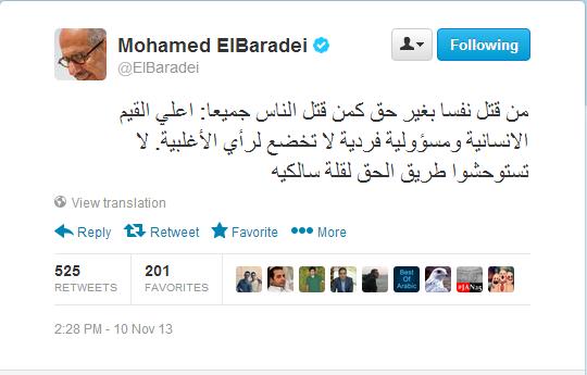 البرادعي: لا تستوحشوا طريق الحق لقلة سالكيه