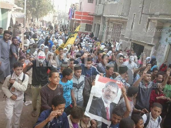 مسيرة حاشدة لطلاب ضد الانقلاب بالفيوم