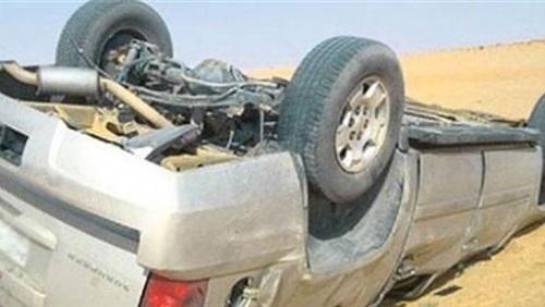 إصابة 3 أشخاص في إنقلاب سيارة بطريق ترعة السلام