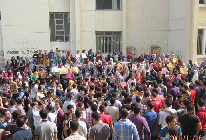 إضراب طلبة حاسبات المنصورة  عن الامتحانات