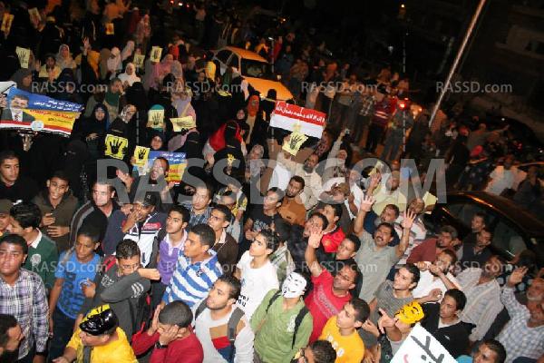 بورسعيد تتظاهر ليلا ضد الانقلاب