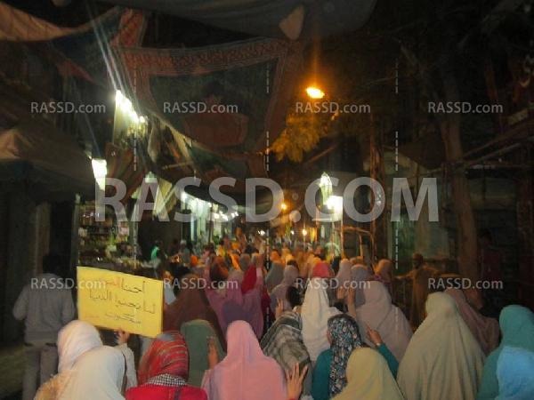 بني سويف تتظاهر احتجاجا على قمع الحريات