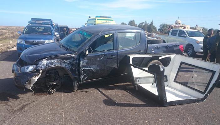 بالأسماء.. مصرع وإصابة 12 شخصًا في حادث تصادم سيارتين بكفر الشيخ