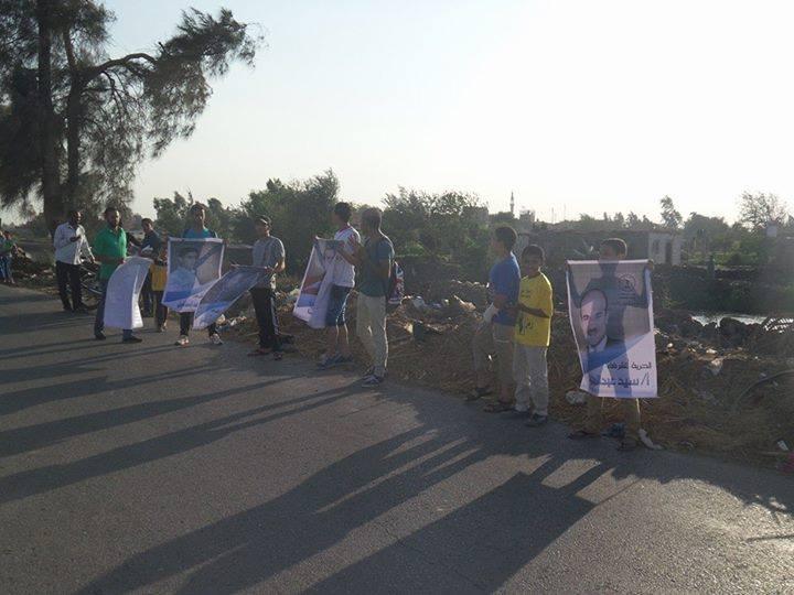 سلسلة بشرية في الإبراهيمية رفضًا لحكم العسكر