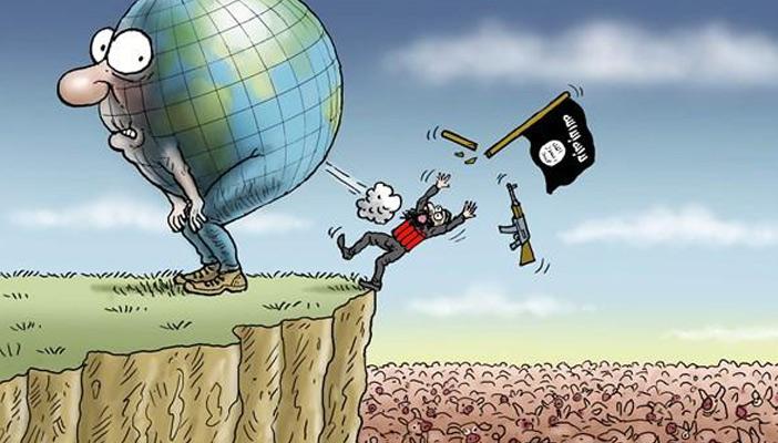 كاريكاتير.. العالم يسرع خطواته للتخلص من تنظيم الدولة