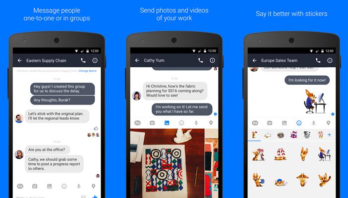 “فيس بوك” تُطلق تطبيق المكالمات والمحادثات الفورية للموظفين