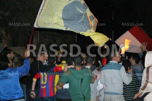 “اولتراس رابعاوي” يقود مسيرة رافضة للانقلاب بالغربية