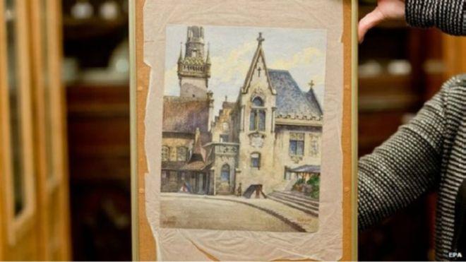 161 ألف دولار ثمنًا للوحة لـ”هتلر” مرسومة بالألوان المائية