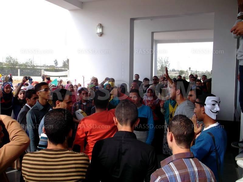 طلاب جامعة دمنهور يتظاهرون ضد الإنقلاب العسكري