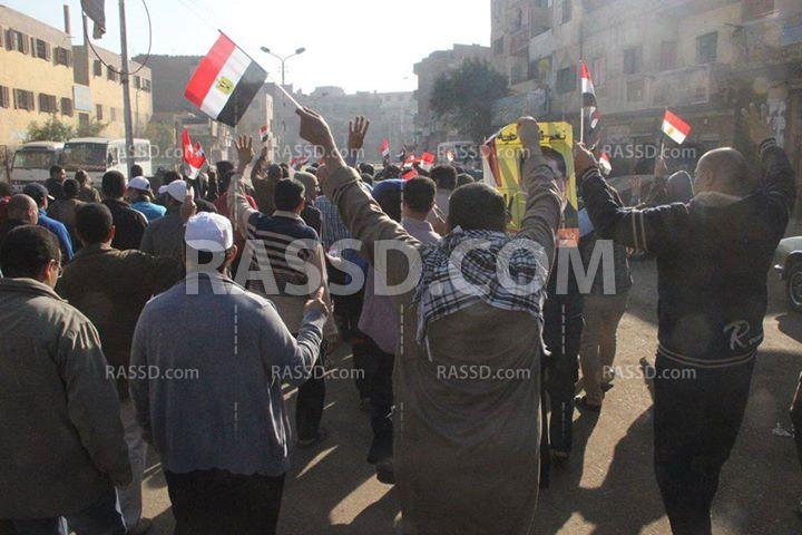 مسيرة صباحية لأهالي أوسيم ‫‏الجيزة‬ رفضًا لحكم العسكر