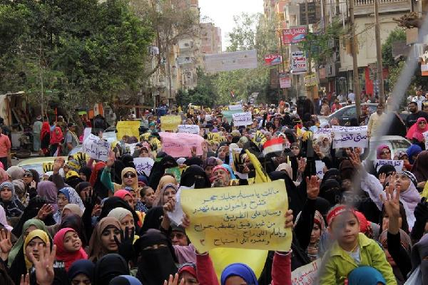 صور..مسيرة حلوان الرافضة للانقلاب قبل هجوم قوات الانقلاب
