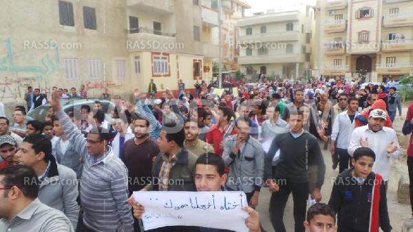 آلاف الطلاب يجوبون شوارع دمياط احتجاجا على ممارسات الداخلية