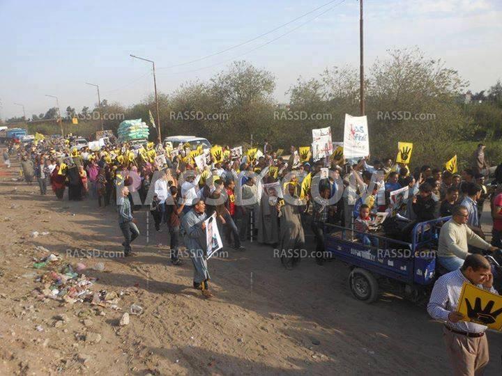 سلاسل بشرية بفاقوس ضمن أسبوع حرائر مصر روح الثورة