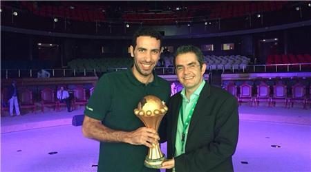 أبو تريكة يشهد حفل قرعة بطولة الأمم الأفريقية 2015