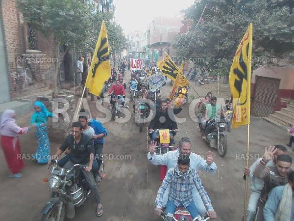 مسيرة بالدراجات البخارية في بني سويف للتنديد بحكم العسكر