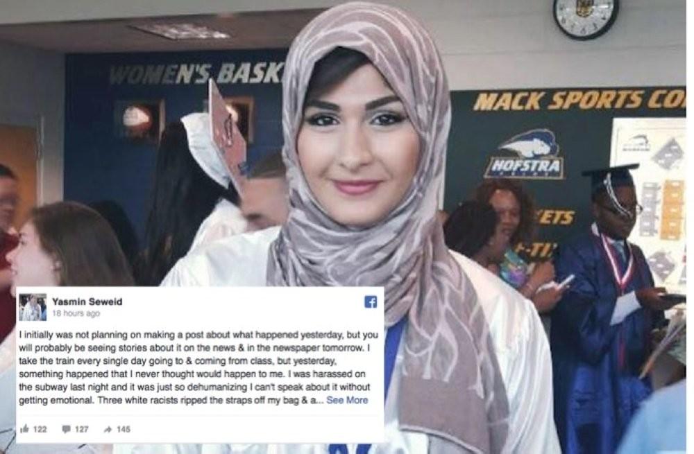 طالبة محجبة مصرية تتعرض للاعتداء على يد أميركيين في نيويورك