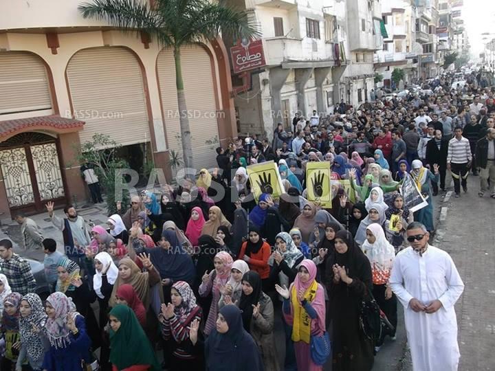 مسيرة رافضة للانقلاب بدمياط فى جمعة “لبيك أم الشهيد”