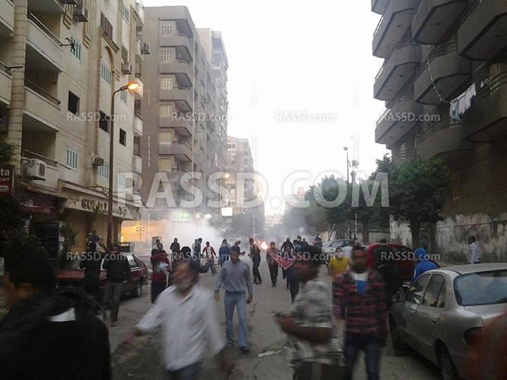 هتافات بسقوط العسكر وسط الغار والخرطوش بحلوان