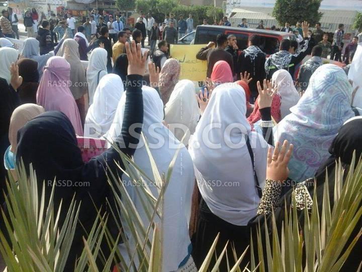 مسيرة بتجارة السادات تنديداً باعتقال الطلاب