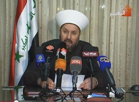 فيديو| مفتي العراق: يريدون منا محاربة “داعش” ليذبحنا الشيعة