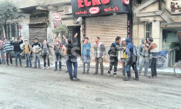 مظاهرة لطلاب ضد الانقلاب ببني سويف