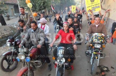 مسيرة بالدراجات في دمياط بداية أسبوع “معًا نكمل ثورتنا”