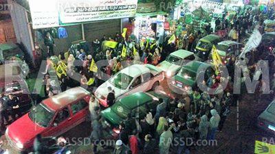 سلسلة  بشرية بالمرج ضد الانقلاب