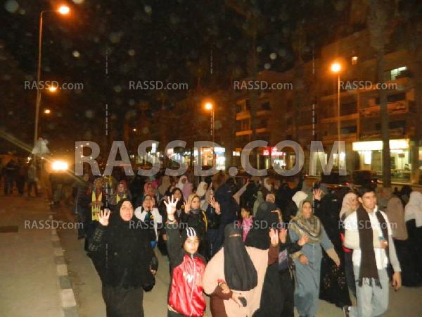 الألاف يتظاهرون ببرج العرب رفضا للإنقلاب