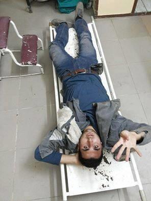 مدرعة تدهس طالب رافض للإنقلاب بالمنوفية