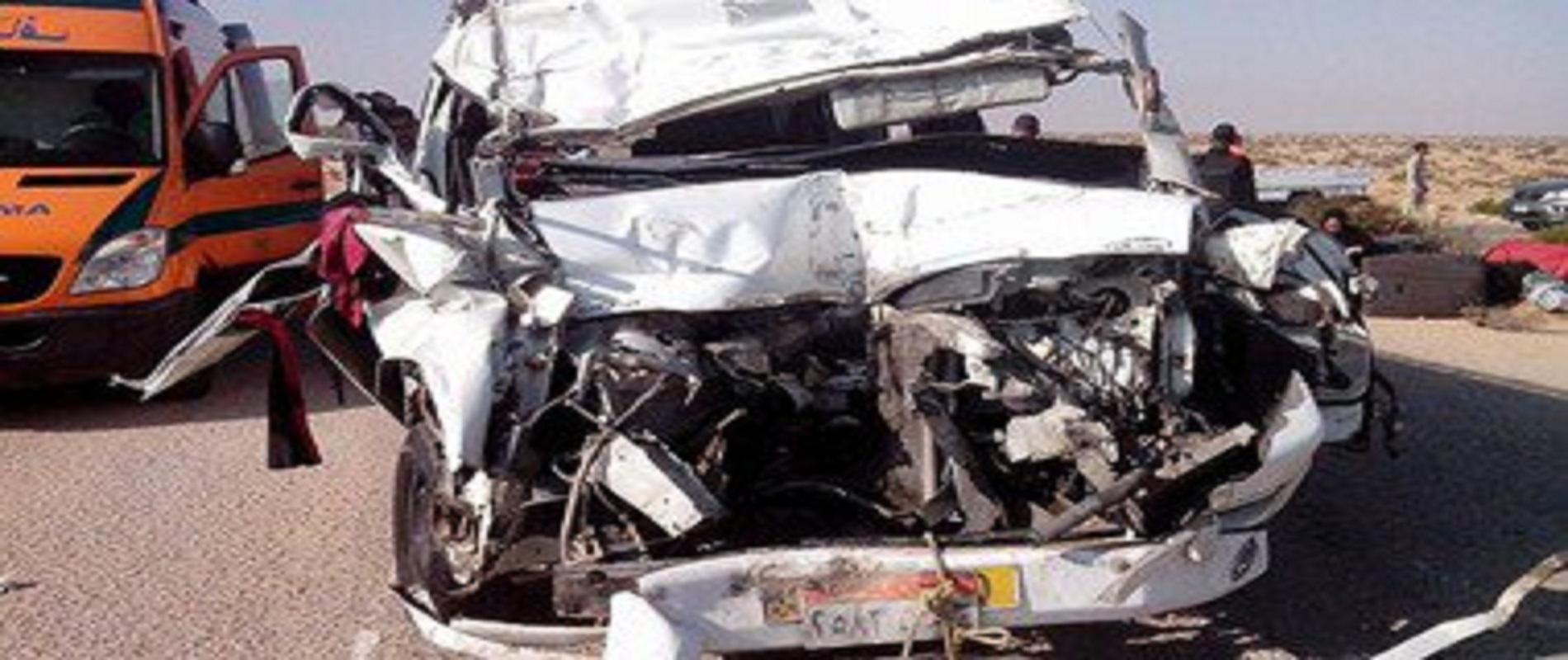 مصرع وإصابة 10مواطنين في حادث تصادم بمحور 26 يوليو