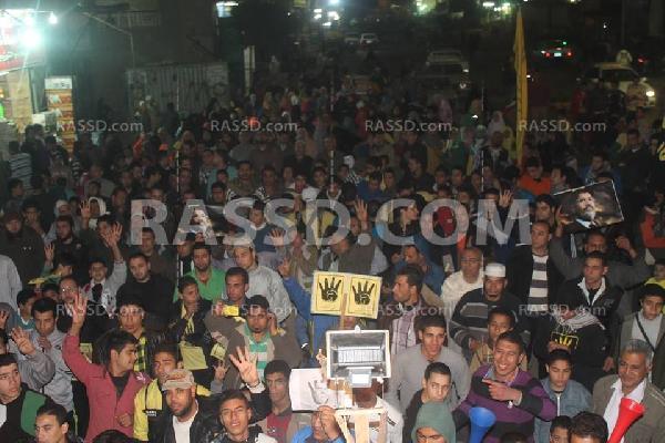 بالصور.. مسيرة مناهضة للانقلاب بأبوالنمرس