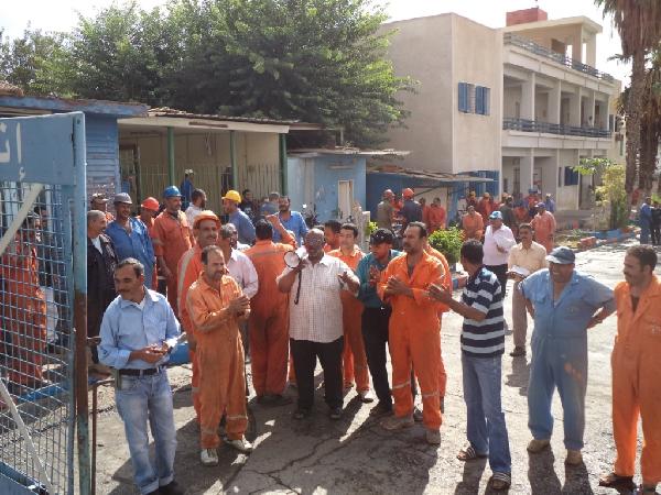 استمرار اعتصام عمال بلاتنيوم بميناء السخنة