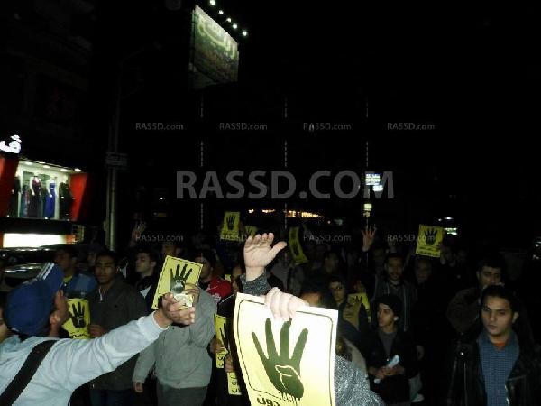 مسيرة مناهضة للانقلاب العسكري بالمنصورة