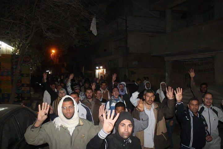 مسيرتان ضد  الانقلاب العسكري بالفيوم